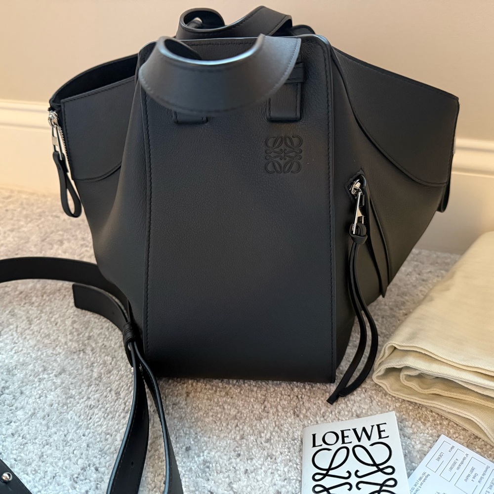 Loewe small Black calf leather Hammock Crossbody Bag